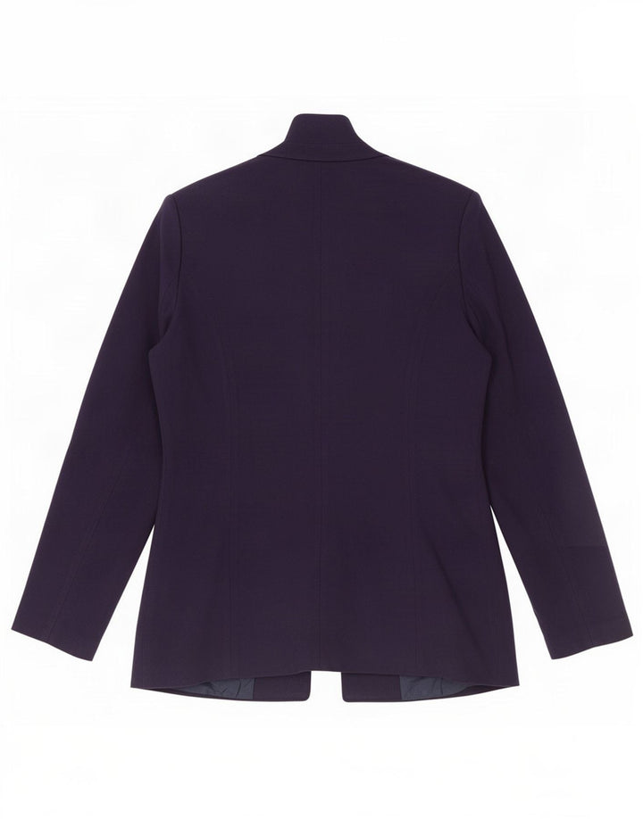 Oasis Dame 1 knap Oversized Blazer Jacket UK 10 Small Purple Viscose