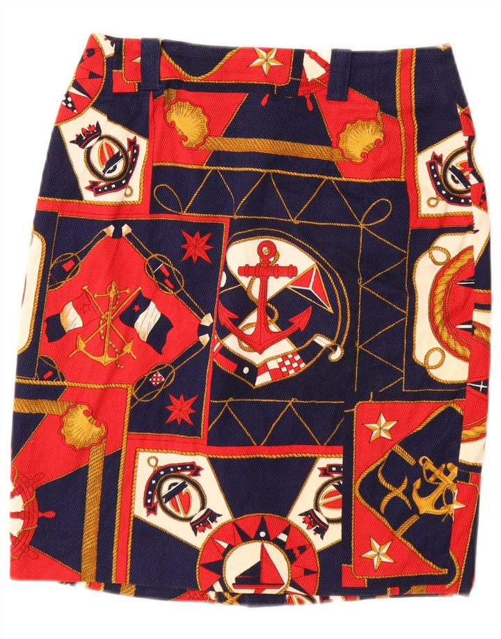 LES COPAINS Dame Pencil Skirt IT 42 Medium W26 Navy Blue