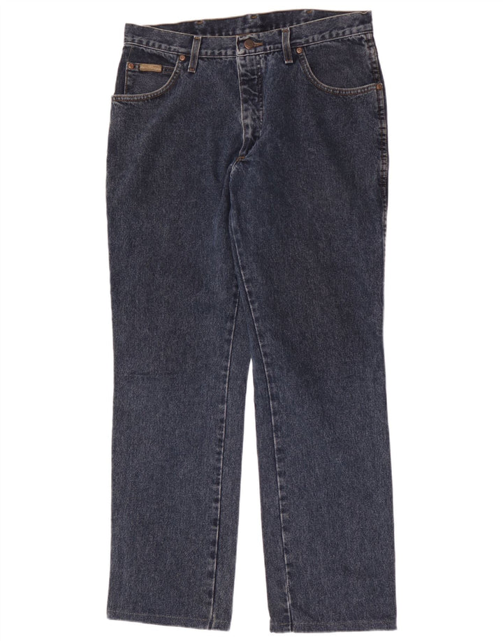 Wrangler Herre Texas Straight Jeans W34 L32 Blå Bomuld