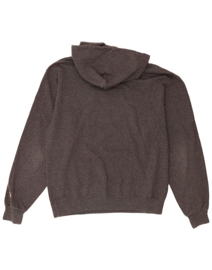 Champion Herre Boston University Graphic Hoodie Jumper Medium Grey Flecked