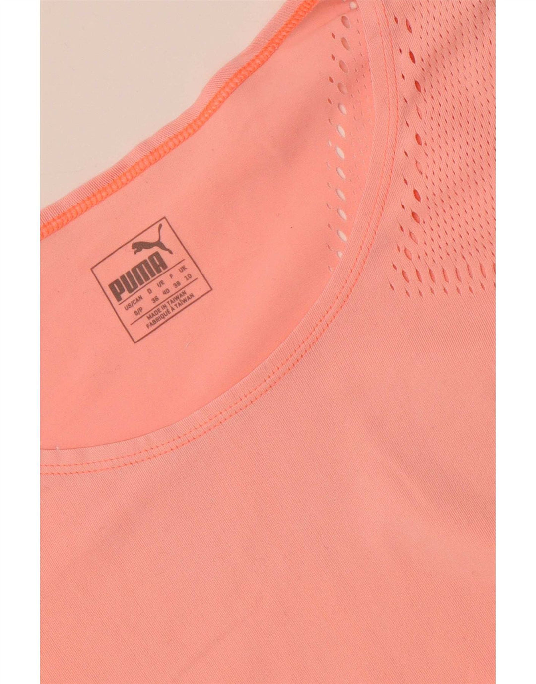 Puma T-Shirt Top UK 10 Small Orange