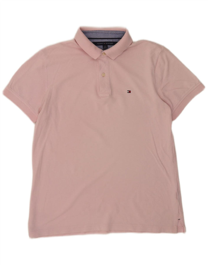 Tommy Hilfiger Herre Custom Fit Polo Shirt Medium Pink