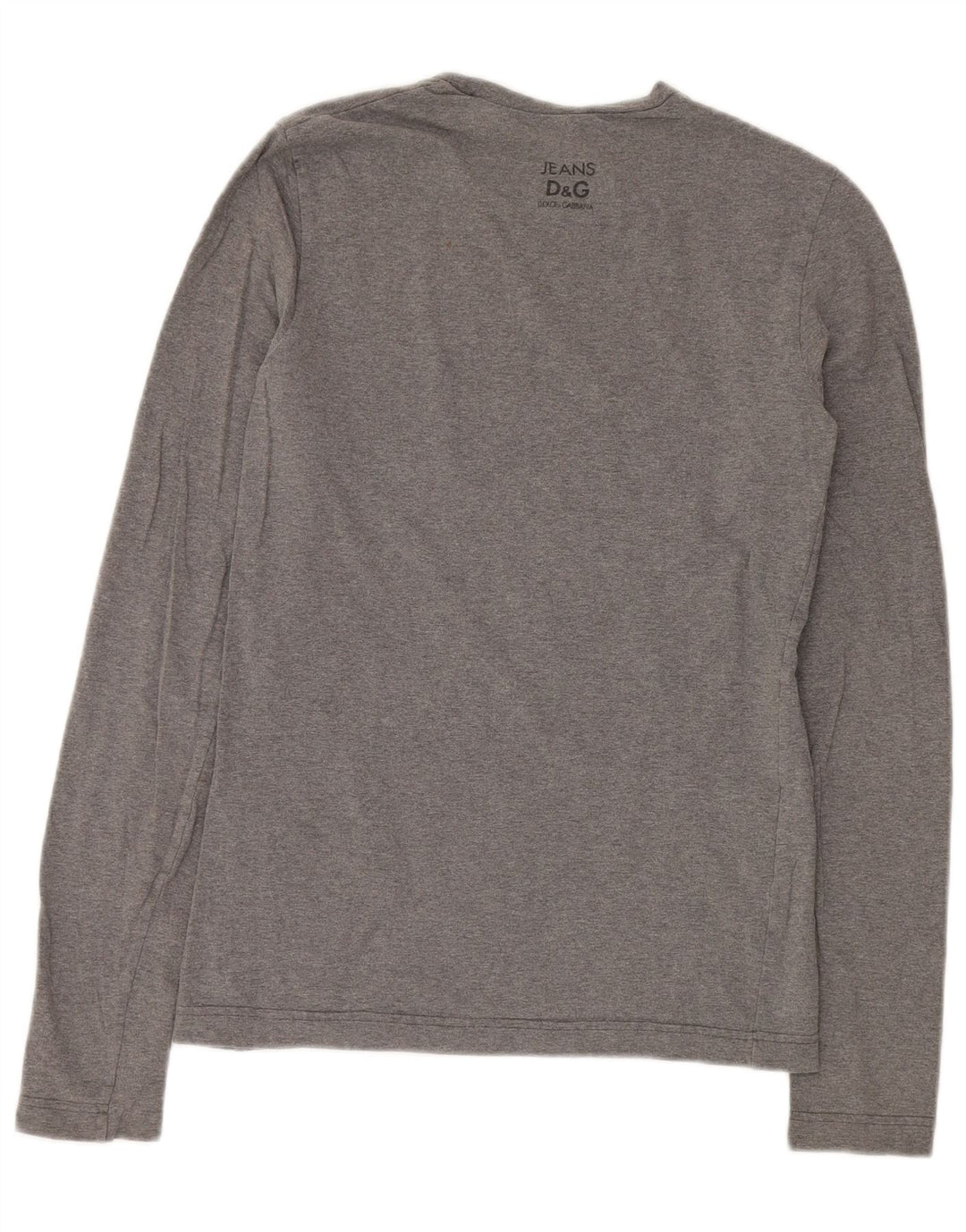 Dolce & Gabbana Dame Top Langærmet UK 12 Medium Grå Bomuld