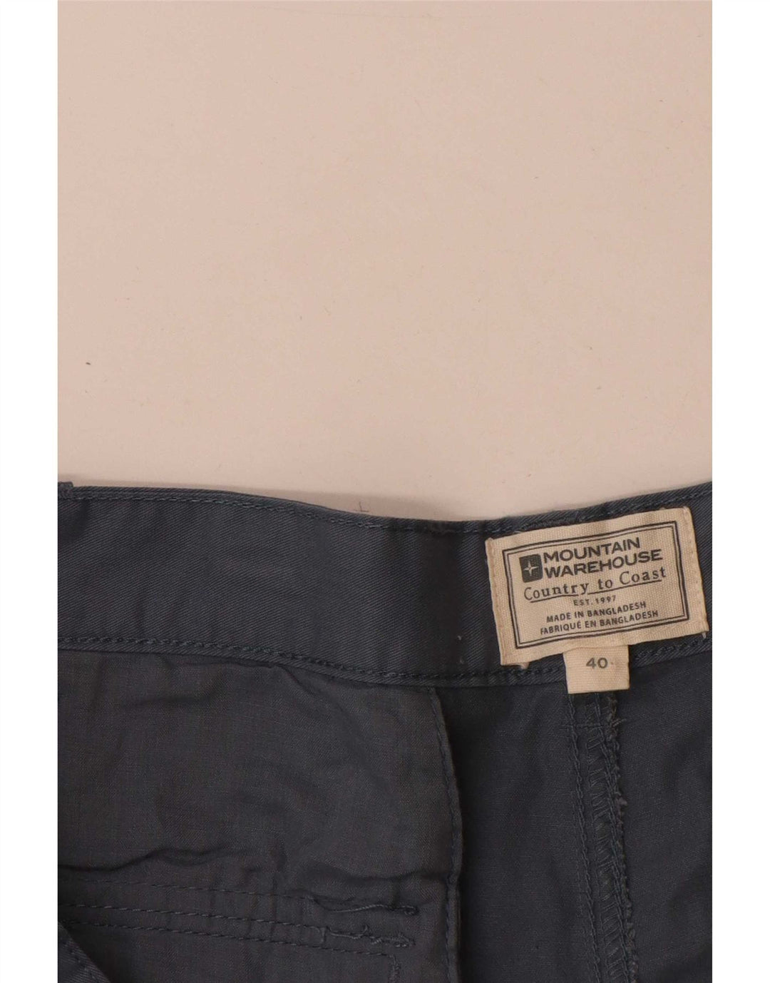 Mountain Warehouse Herre Cargo Shorts W40 XL Blå Bomuld