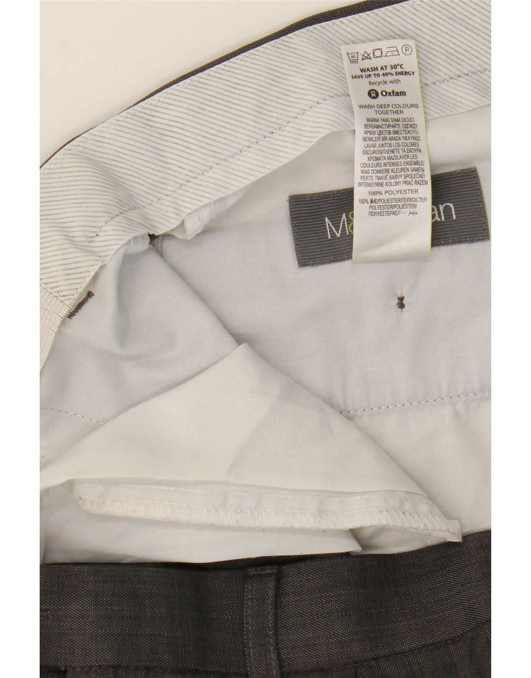 Marks & Spencer Herre Pegged Suit Bukser W34 L31 Sort Polyester