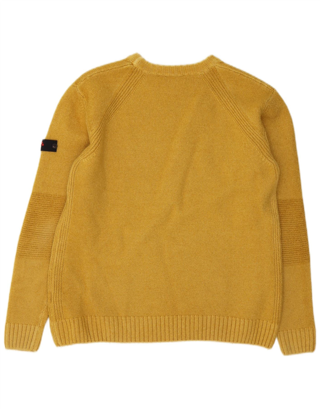 PEUTEREY Herre sweater med rund hals, stor gul uld