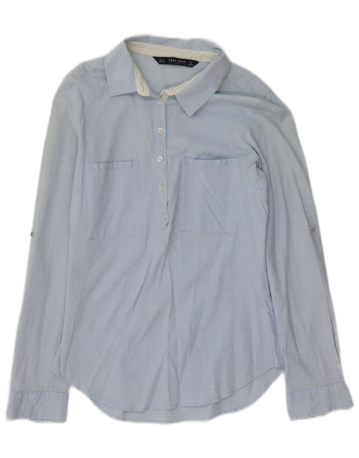 Zara Dame Pullover Shirt UK 10 Small Blue
