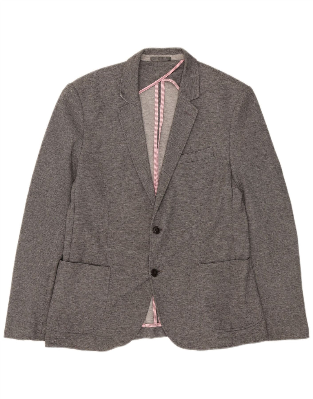 Zara Herre 2-knaps blazerjakke EU 54 XL Grå Polyester