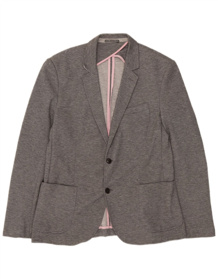 Zara Herre 2-knaps blazerjakke EU 54 XL Grå Polyester