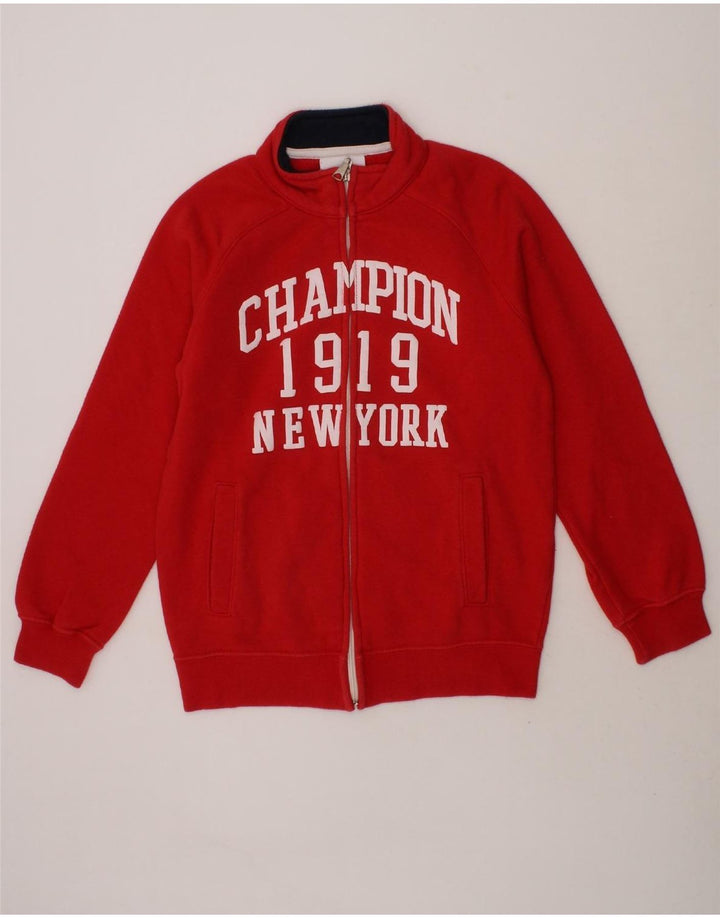 CHAMPION Boys Graphic Tracksuit Top Jacket 7-8 Years Small  Red Cotton Vintage Champion and Second-Hand Champion from Messina Hembry 
