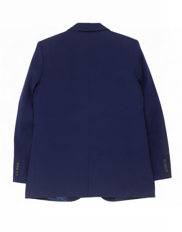 Zara Dame 2 Button Blazer Jacket UK 14 Medium Navy Blue Polyester