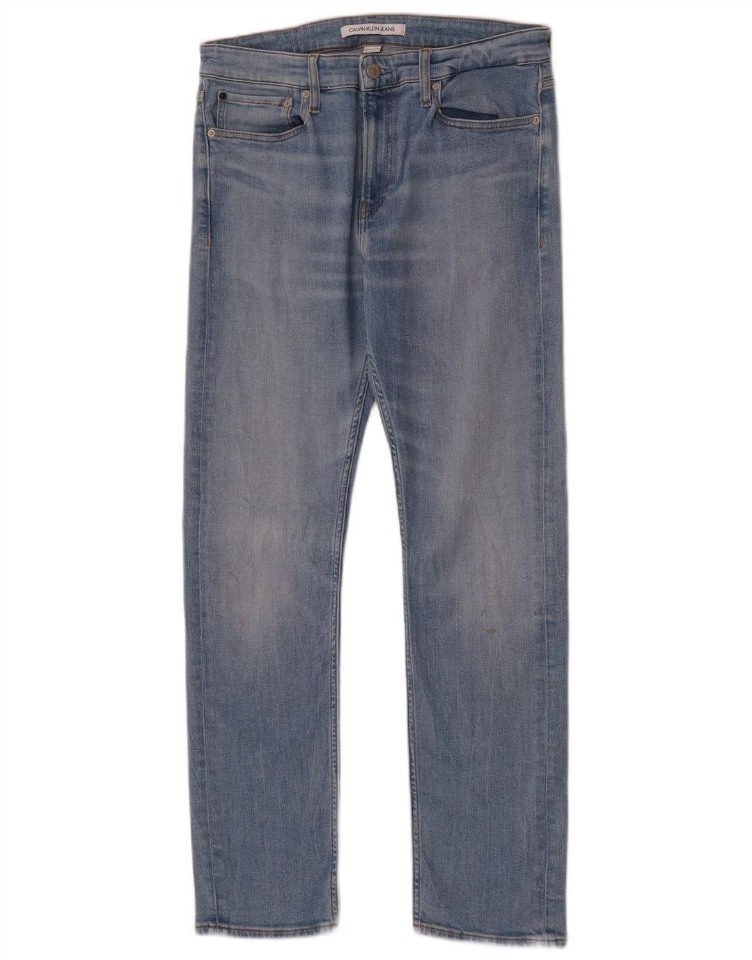 Calvin Klein Herre Slim Jeans W32 L32 Blå Bomuld