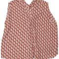 MARKS & SPENCER Dame ærmeløs bluse top UK 24 4XL Pink Chevron