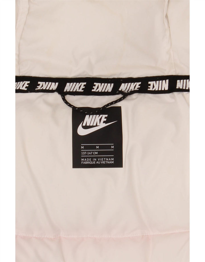 Nike Polstret hættejakke til piger 10-11 år Medium Sort Colourblock