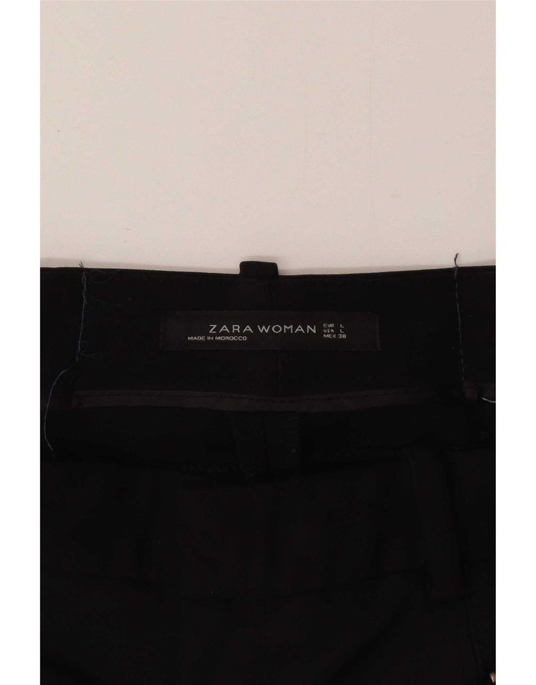 Zara Dame Slim Casual Bukser Large W30 L30 Sort