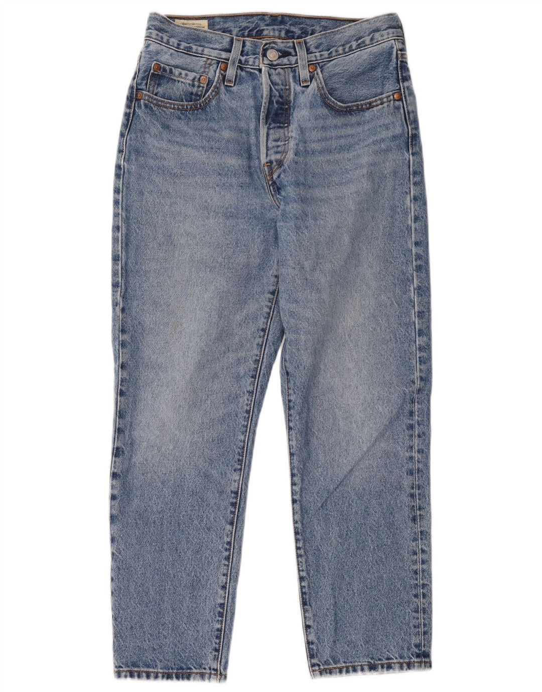 Levi's Dame 501 Straight Jeans W26 L26 Blå Bomuld