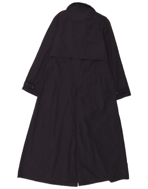 Hugo Boss Dame Dobbeltradet Trench Coat EU 42 Large Navy Blue