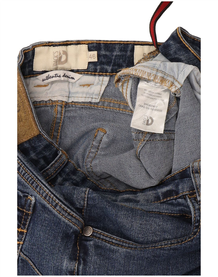 Dacks Dame Cropped Jeans EU 46 XL W34 L25 Blå Bomuld