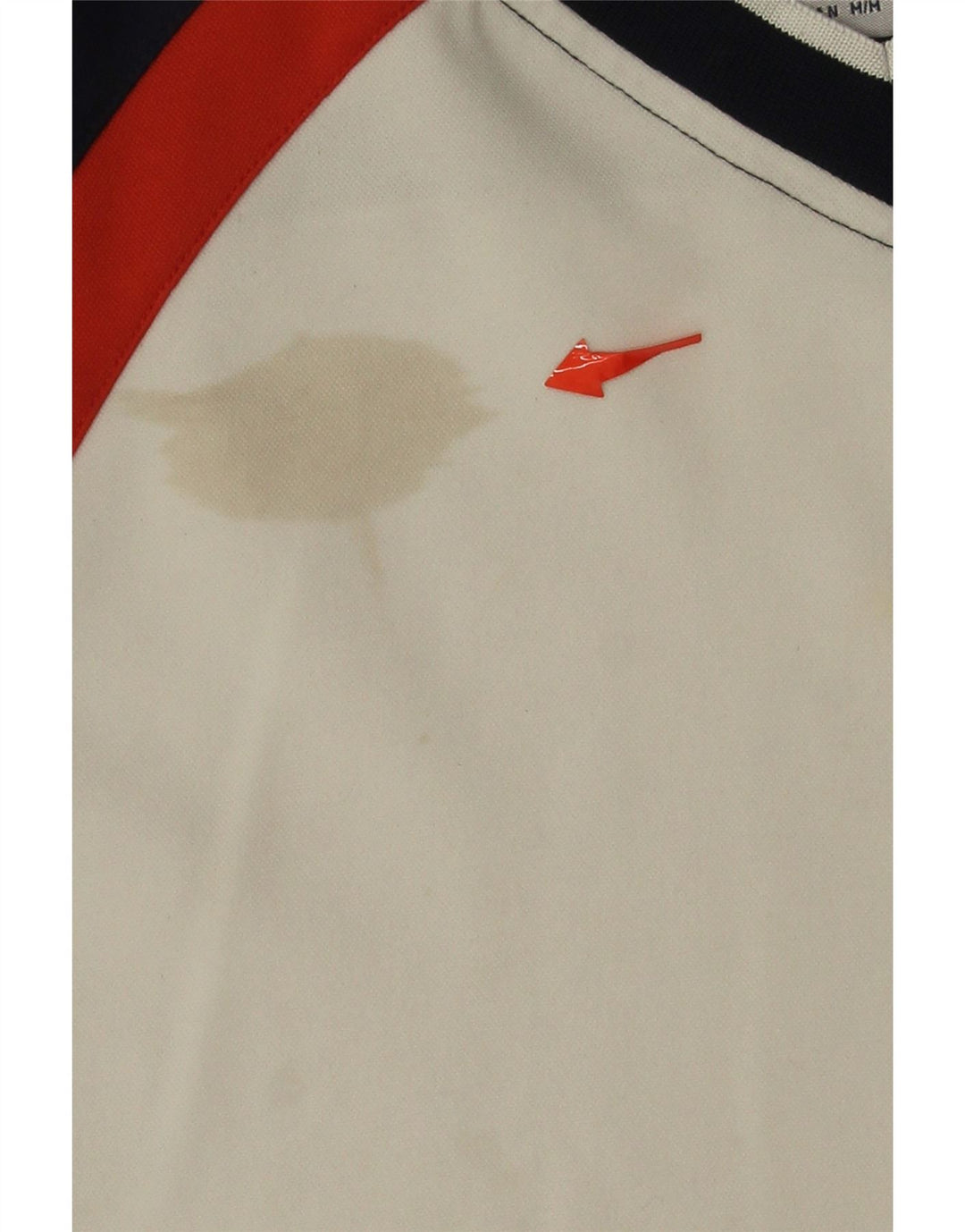 FILA Mens T-Shirt Top IT 50 Medium White Colourblock Polyester Vintage Fila and Second-Hand Fila from Messina Hembry 