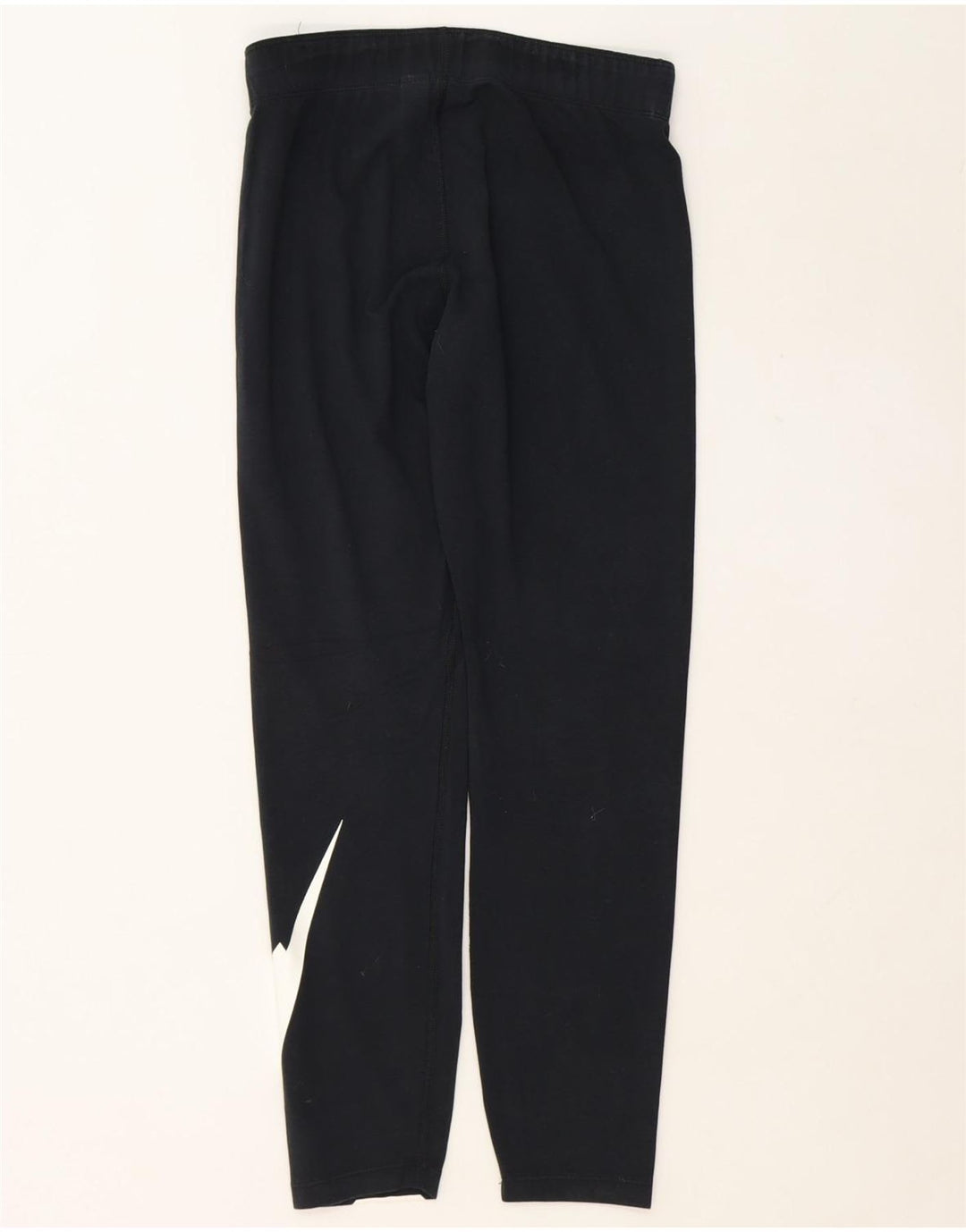 NIKE Womens Graphic Leggings UK 8 Small  Navy Blue Cotton