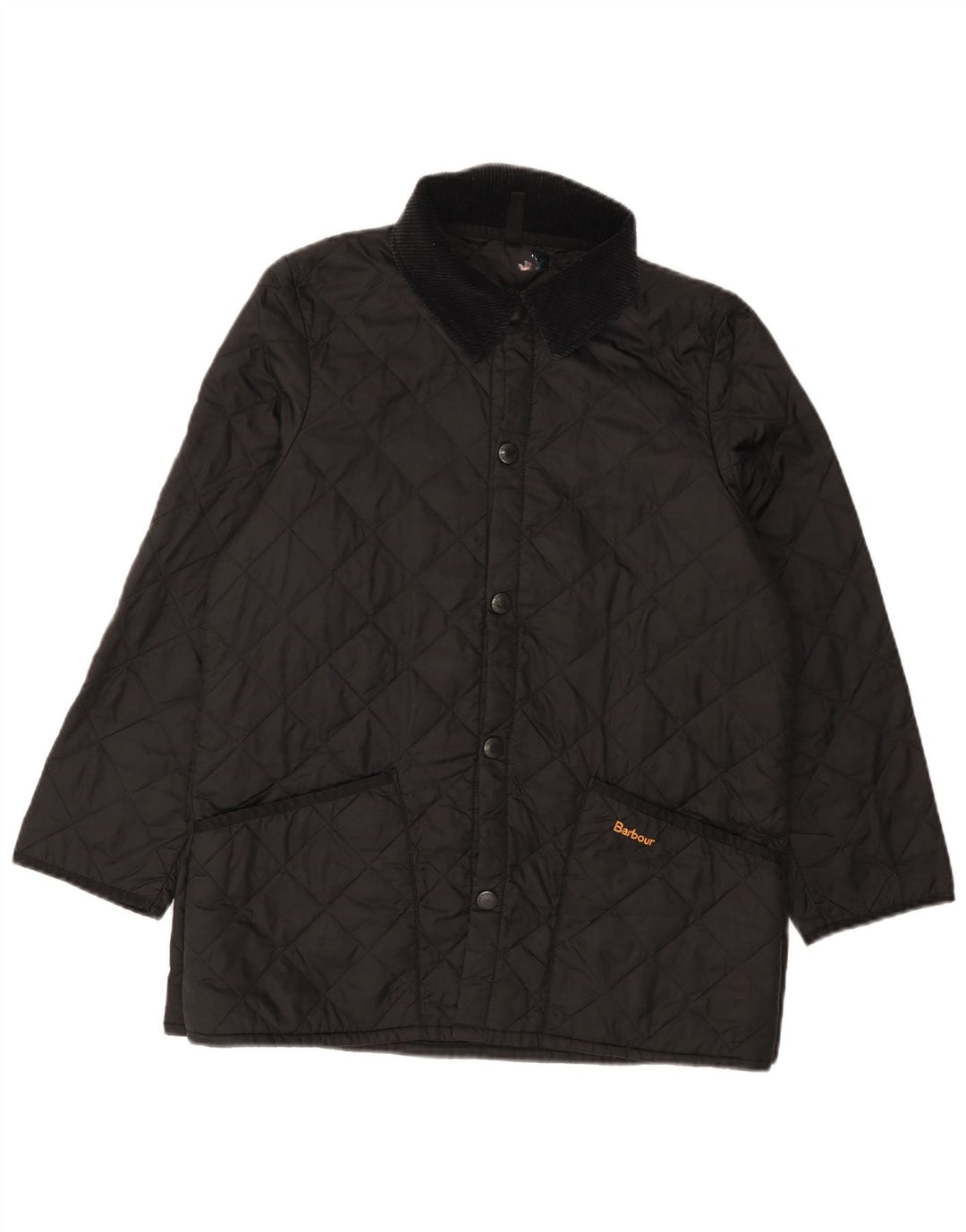 Barbour Boys Quiltet Jakke 13-14 År XL Sort Polyamid