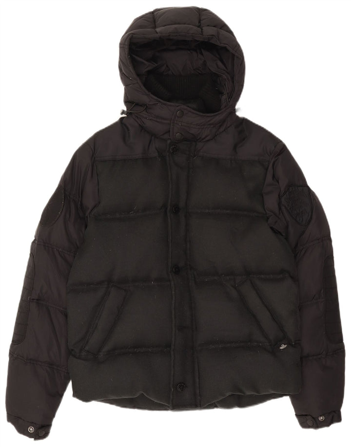 Scotch & Soda Herre hættepolstret jakke UK 38 Medium Sort Nylon