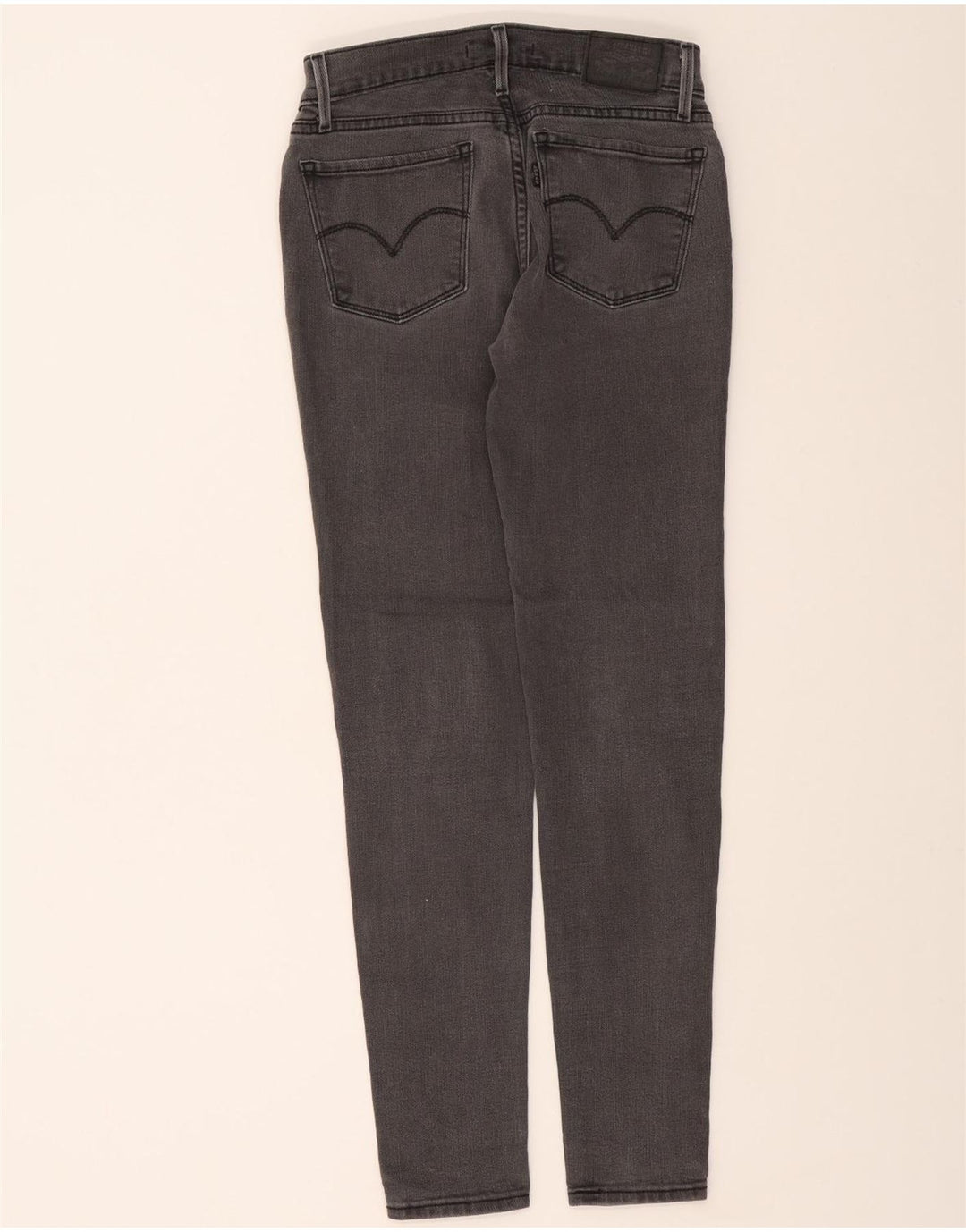 LEVI'S Womens 710 Super Skinny Jeans W27 L29 Grey Cotton Vintage Levi's and Second-Hand Levi's from Messina Hembry 