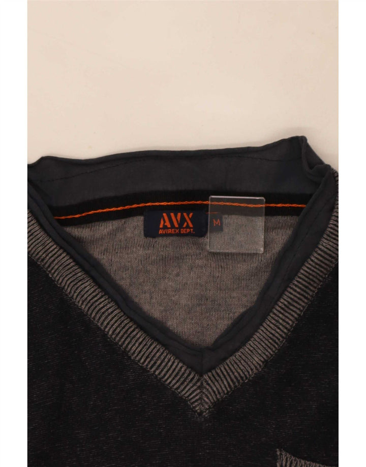 Avirex Herre V-hals sweater Medium Navy Blue