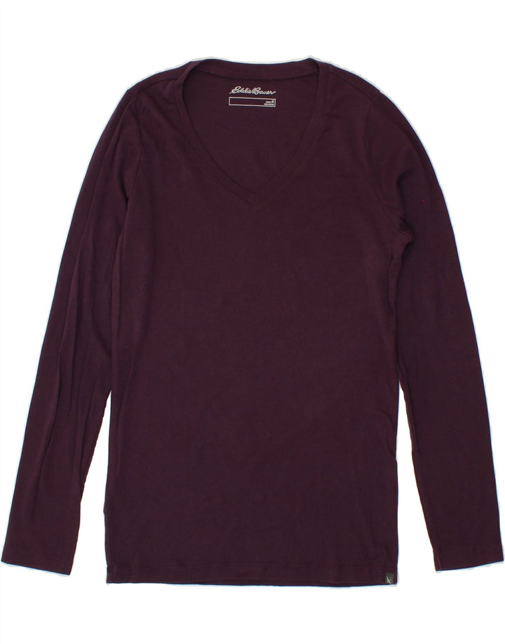 EDDIE BAUER Womens Top Long Sleeve UK 12 Medium Purple Cotton Vintage Eddie Bauer and Second-Hand Eddie Bauer from Messina Hembry 