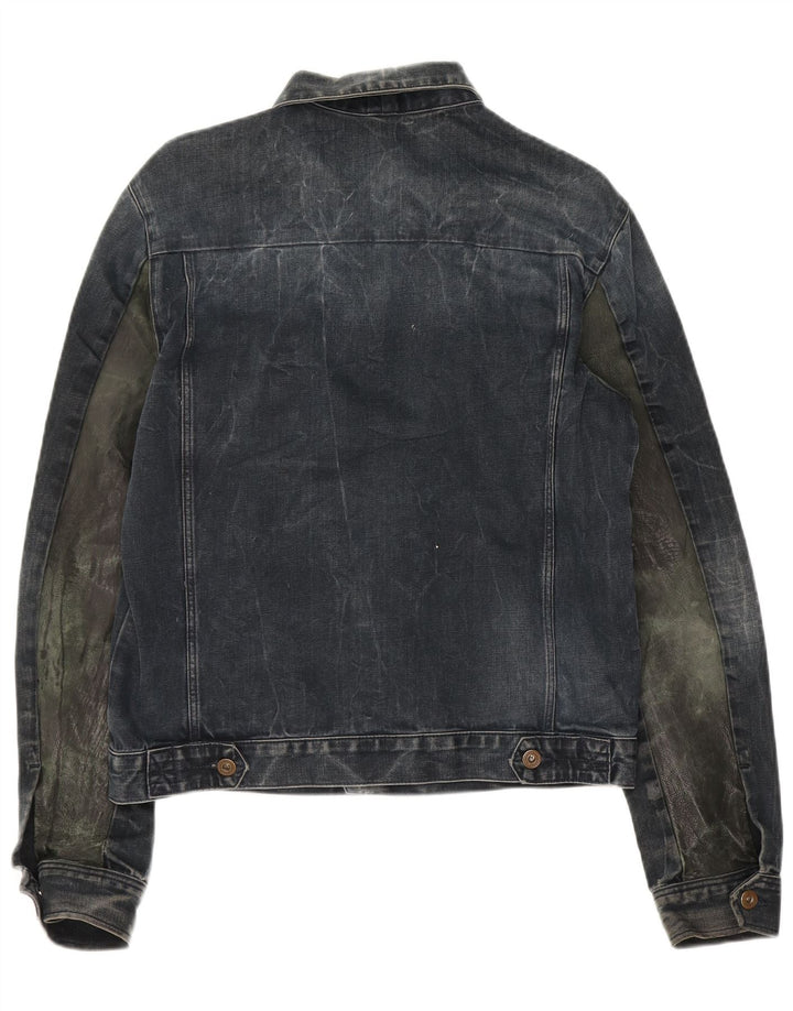 Calvin Klein Jeans Denimjakke til mænd UK 38 Medium Navy Blue Colourblock