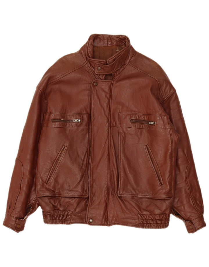 Vintage herre læderjakke UK 40 Large Burgundy
