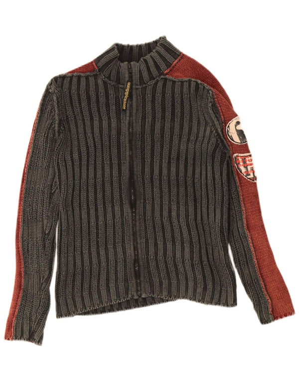 Replay and Sons Boys Graphic Cardigan Sweater 10-11 Years Grey