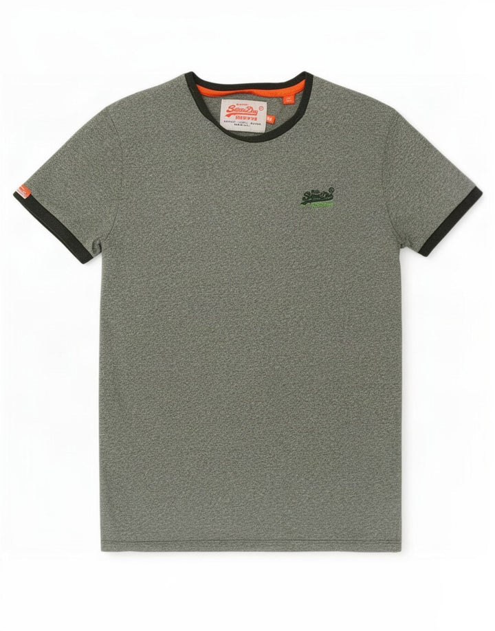Superdry T-shirt top mellemgrøn bomuld til mænd