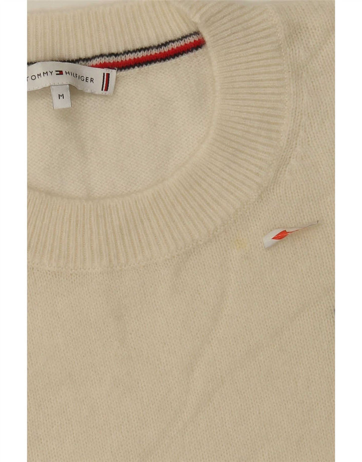 Tommy Hilfiger Dame sweater med rund hals DK 14 Medium Off White Uld