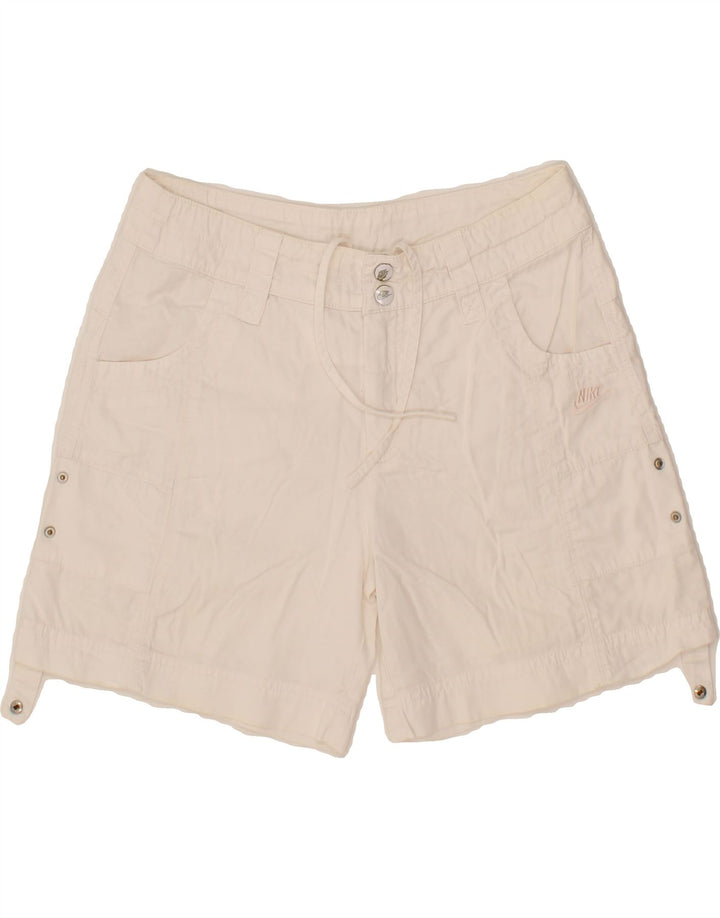 NIKE Womens Casual Shorts US 8 Small W28 White Cotton Vintage Nike and Second-Hand Nike from Messina Hembry 