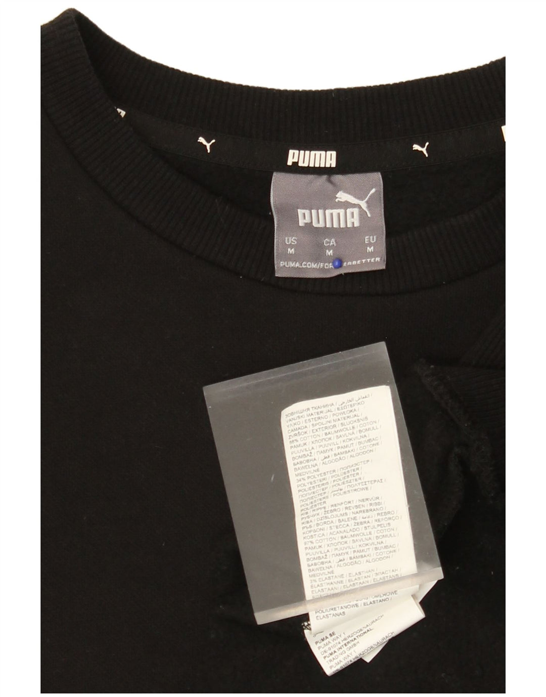 PUMA Sweatshirt til mænd Medium Sort bomuld