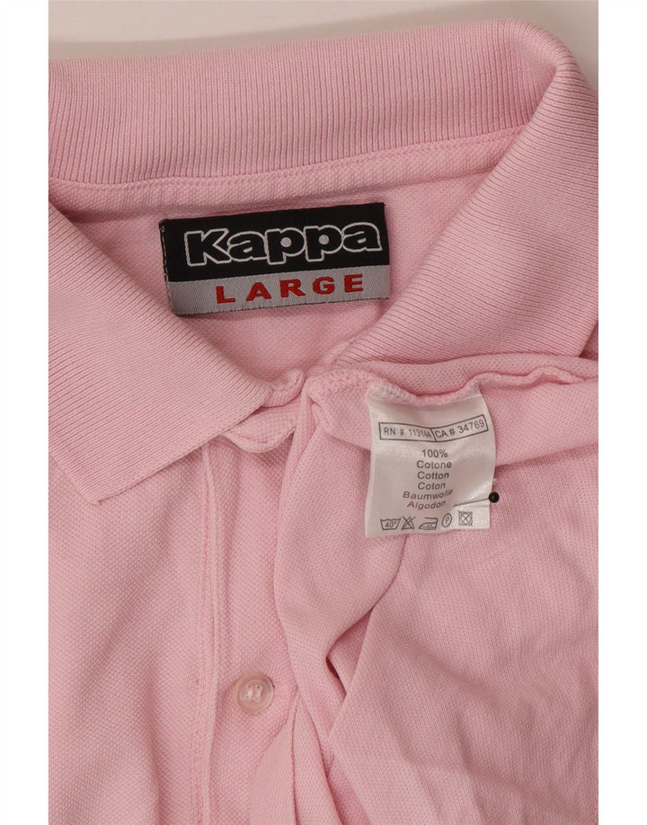 Kappa herre poloskjorte stor pink bomuld