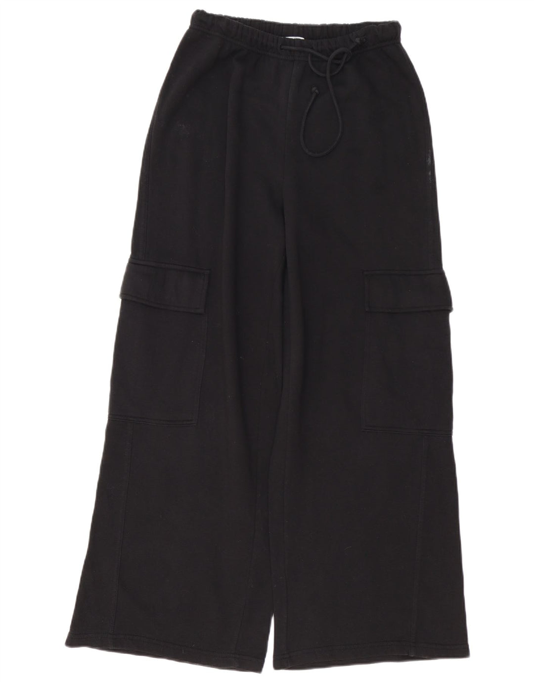 Zara Dame Loose Fit Cargo Træningsdragt Bukser UK 12 Medium Sort