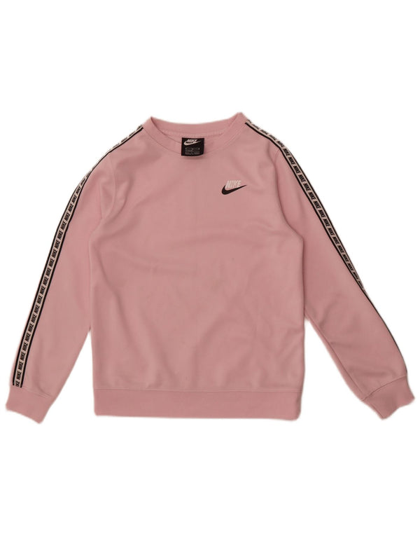 Nike Girls Graphic Sweatshirt Jumper 10-11 år Medium Pink Polyester