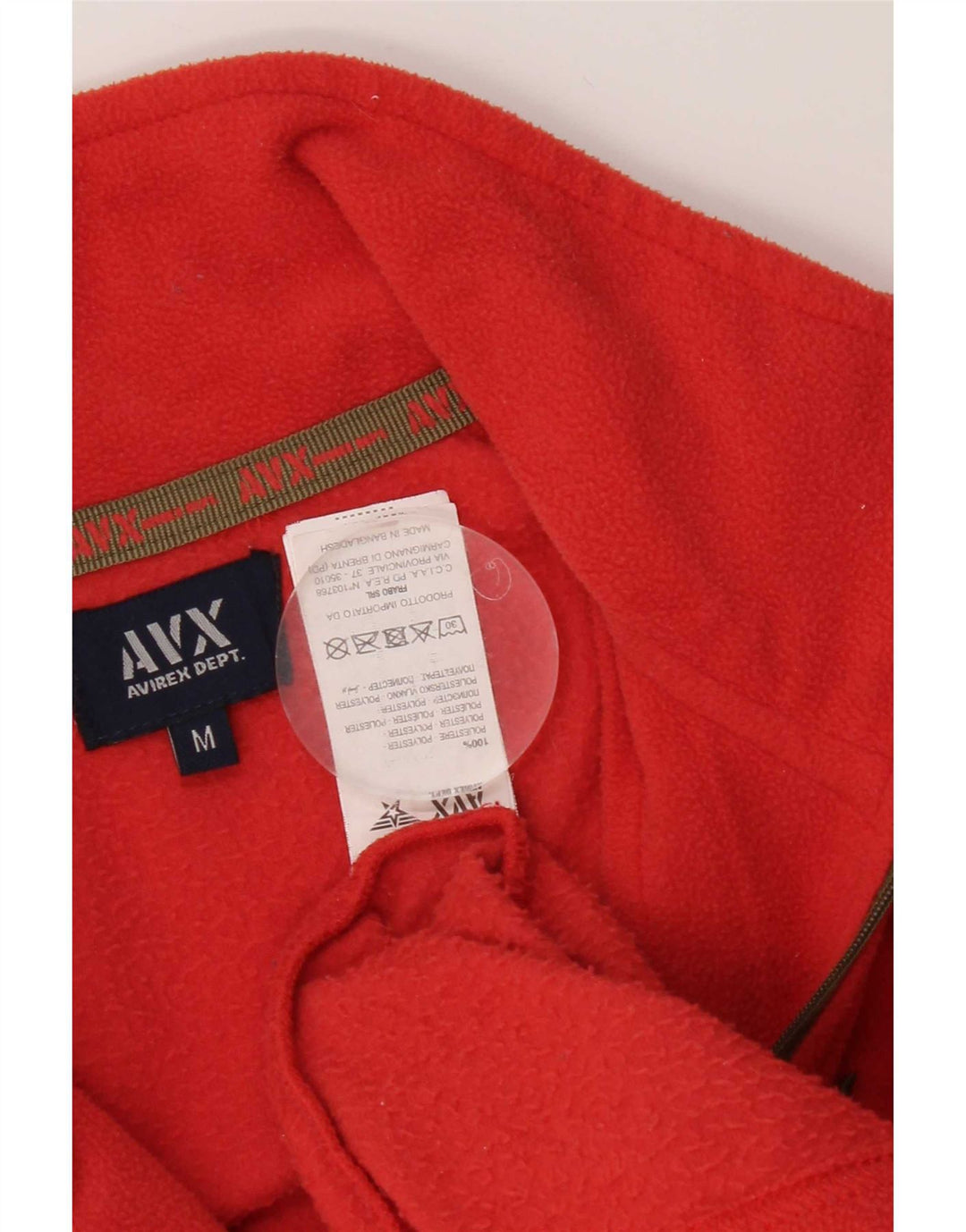 Avirex Dame Fleece Jumper med lynlås DK 12 Medium Rød Polyester