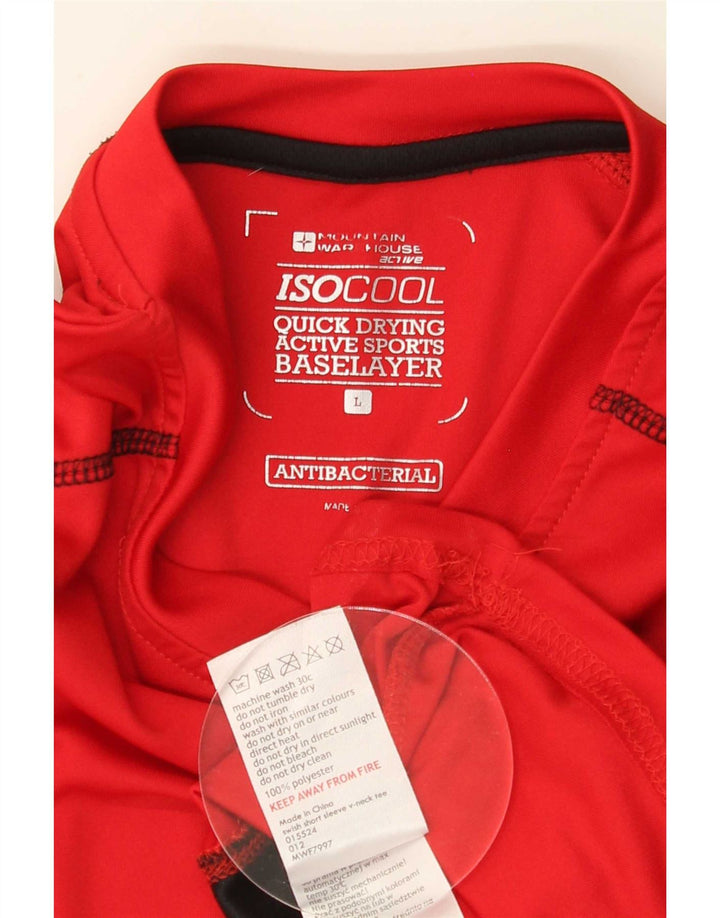 Mountain Warehouse Herre IsoCool T-Shirt Top Stor Rød Colourblock Polyester
