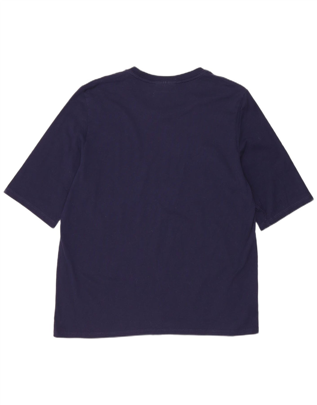 Lacoste Dame T-Shirt Top Størrelse 44 Large Marineblå Bomuld
