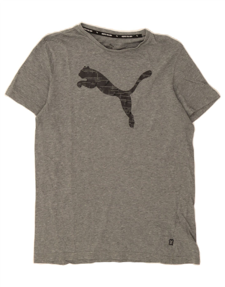 PUMA Boys Graphic T-Shirt Top 15-16 Years Grey Cotton Vintage Puma and Second-Hand Puma from Messina Hembry 