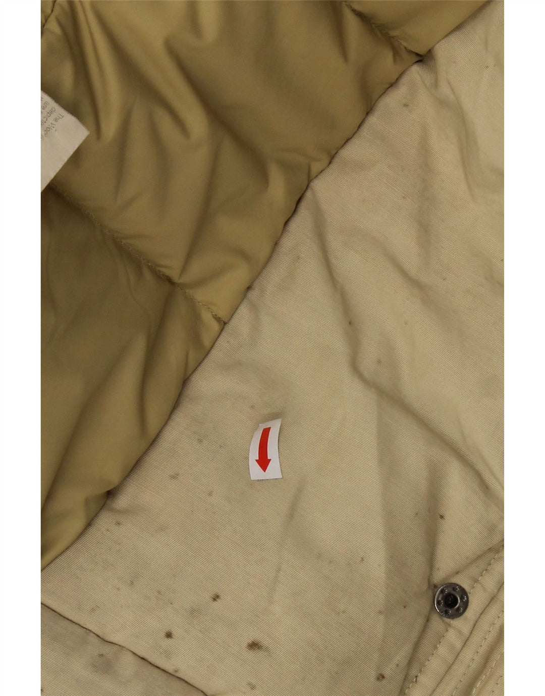 WOOLRICH Womens Hooded Padded Jacket UK 16 Large Beige Vintage Woolrich and Second-Hand Woolrich from Messina Hembry 