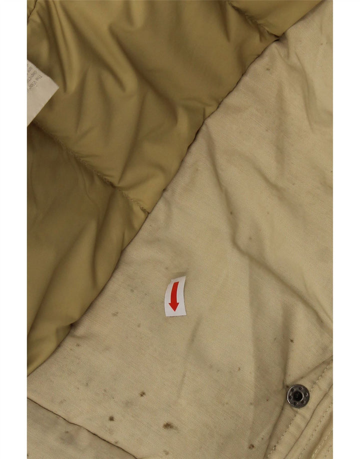 WOOLRICH Womens Hooded Padded Jacket UK 16 Large Beige Vintage Woolrich and Second-Hand Woolrich from Messina Hembry 