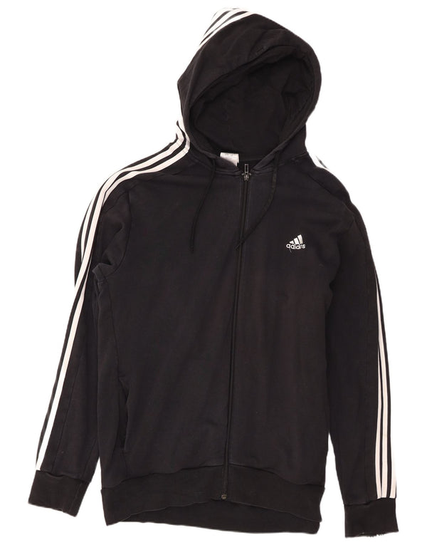 Adidas Hættetrøje med lynlås til mænd XL Sort bomuld