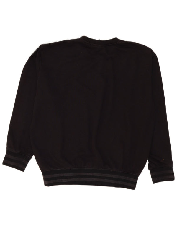 Champion Herre Grafisk Sweatshirt Jumper Large Sort Colourblock Bomuld