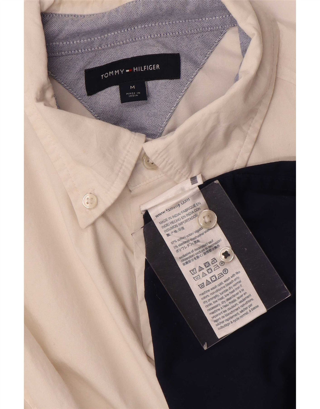 Tommy Hilfiger Herreskjorte Medium White Colourblock