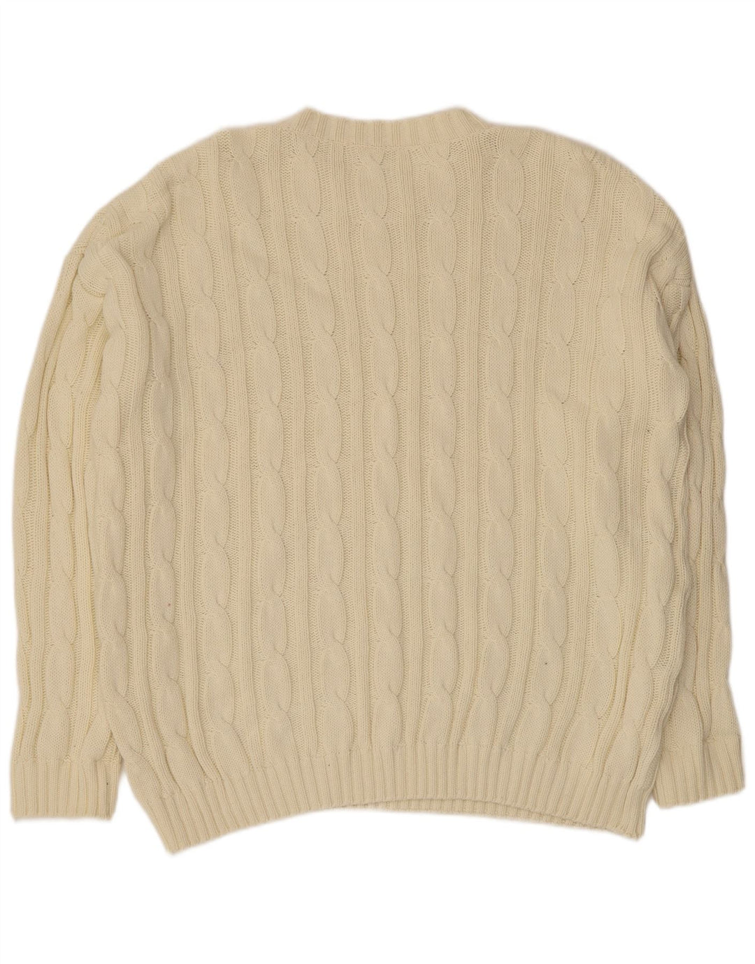 Vintage herre sweater med rund hals 2XL beige