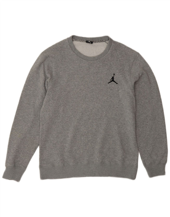 Jordan sweatshirt til mænd mellem grå flækket bomuld
